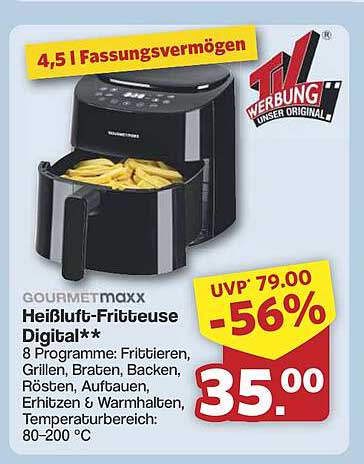 GOURMETmaxx Heißluft-Fritteuse Digital**