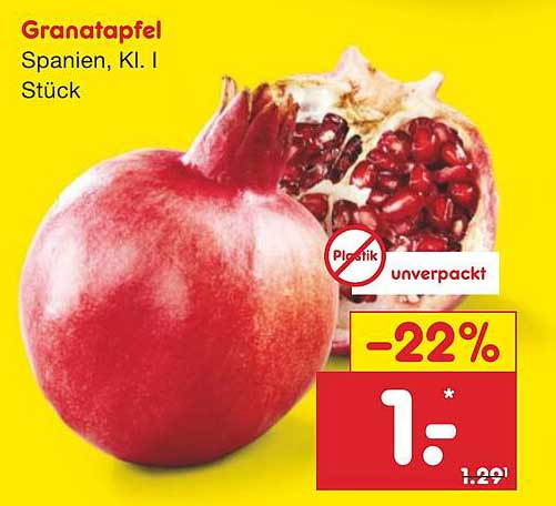 Granatapfel Spanien, Kl. I Stück