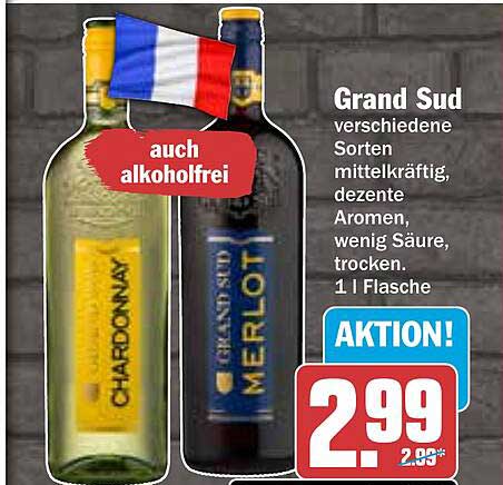 Grand Sud - Verschiedene Sorten, 1 l Flasche