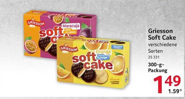 Griesson Soft Cake verschiedene Sorten 300-g-Packung