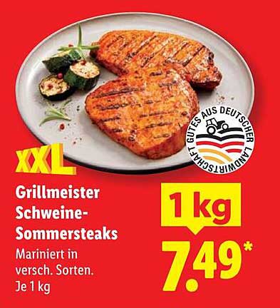 Grillmeister Schweine-Sommersteaks XXL – 1 kg