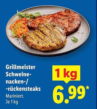Grillmeister Schweinenacken-/-rückensteaks 1 kg