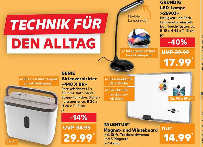GRUNDIG LED-Lampe »25903« mit integriertem kabellosem Ladegerät