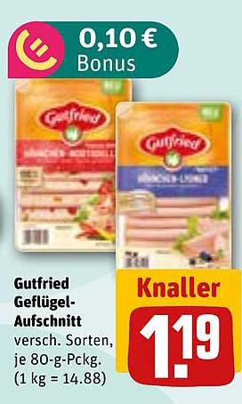 Gutfried Geflügel-Aufschnitt, verschieden