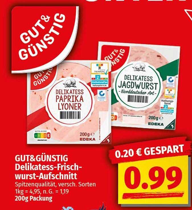 GUT&GÜNSTIG Delikatess-Frischwurst-Aufschnitt