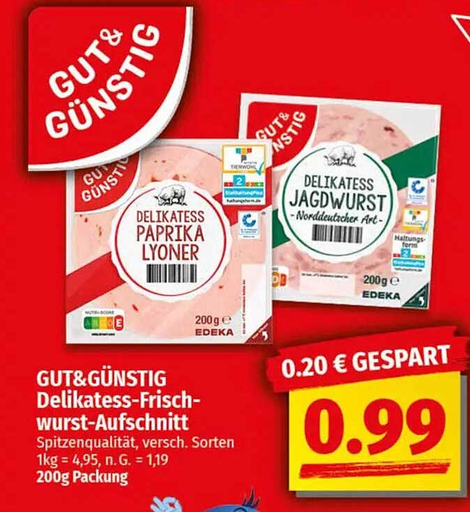 GUT&GÜNSTIG Delikatess-Frischwurst-Aufschnitt