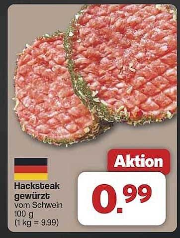 Hacksteak gewürzt vom Schwein - Aktionsangebot