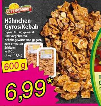 Hähnchen-Gyros/Kebab 600 g