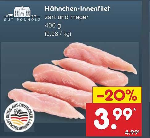 Hähnchen-Innenfilet zart und mager 400 g