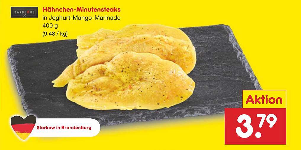 Hähnchen-Minutensteaks in Joghurt-Mango-Marinade 400 g