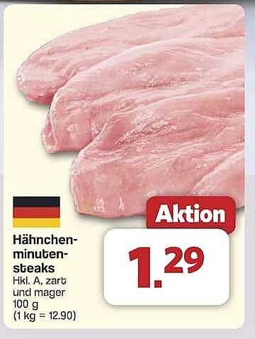Hähnchenminutensteaks Hkl. A, zart und mager 100 g
