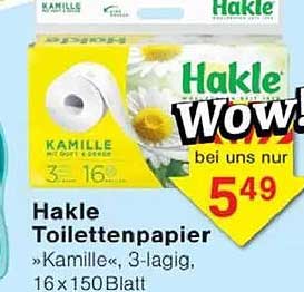 Hakle Toilettenpapier »Kamille«, 3-lagig, 16 x 150 Blatt