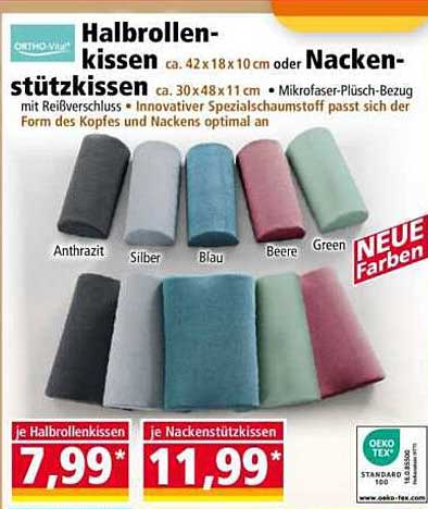Halbrollen- und Nackenstützkissen – Komfort für erholsamen Schlaf