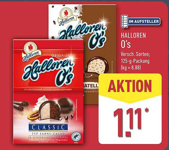 HALLOREN O's – Verschiedene Sorten; 125-g-Packung