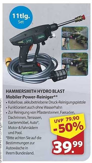 HAMMERSMITH HYDRO BLAST Mobiler Power-Reiniger