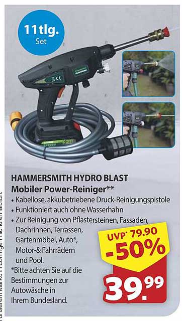 HAMMERSMITH HYDRO BLAST Mobiler Power-Reiniger