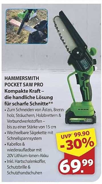HAMMERSMITH POCKET SAW PRO – Kompakte Kraft für scharfe Schnitte