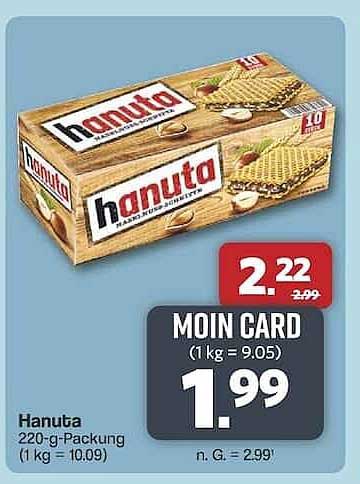 Hanuta 220-g-Packung - leckere Waffeln mit Haselnusscreme