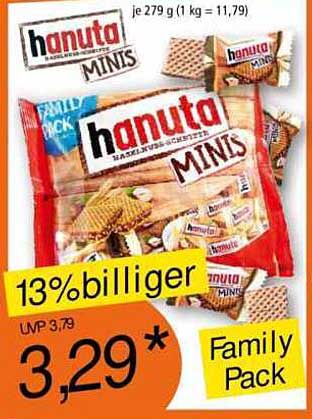 Hanuta Minis Family Pack - 13% billiger!