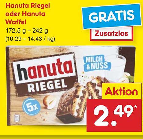 Hanuta Riegel oder Hanuta Waffel