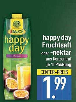 happy day Fruchtsaft oder -nektar aus Konzentraten je 1l Packung