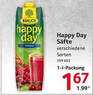 Happy Day Säfte - Verschiedene Sorten