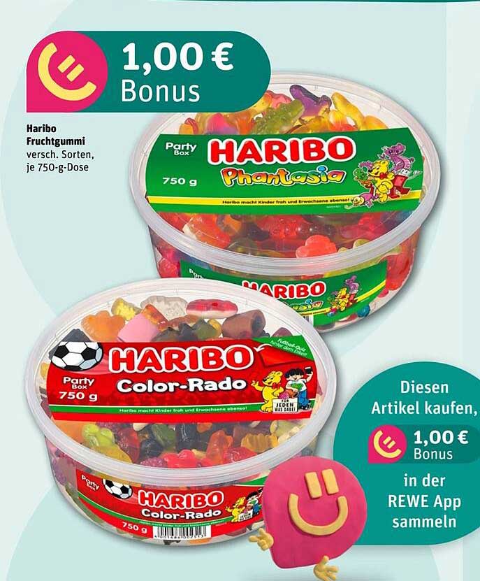 Haribo Fruchtgummi 750 g Dose - Phantasia und Color-Rado