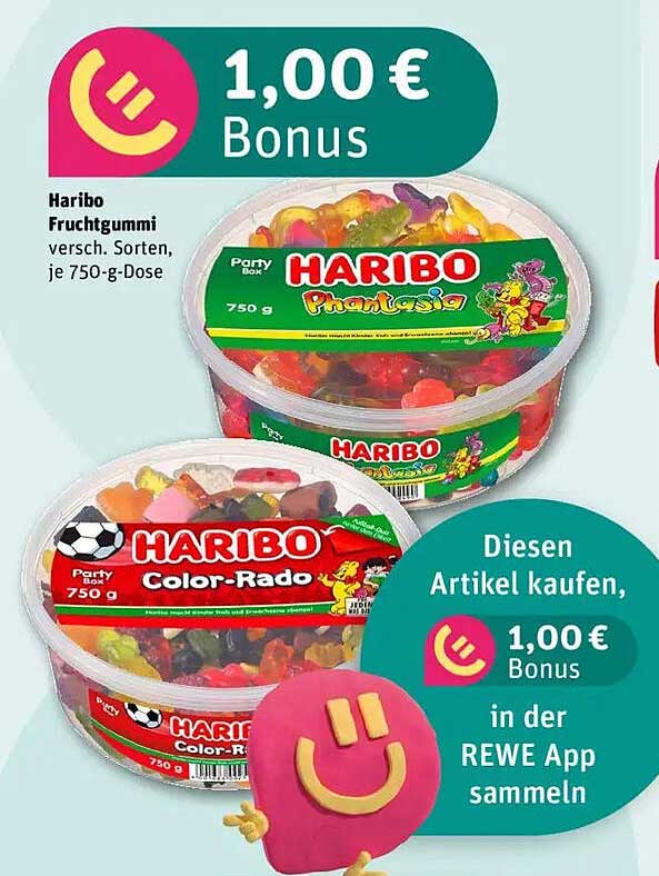 HARIBO Fruchtgummi 750 g-Dose, verschiedene Sorten