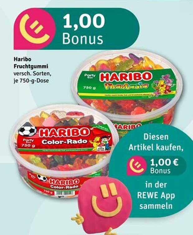 Haribo Fruchtgummi 750 g Dose - Vielfältige Sorten