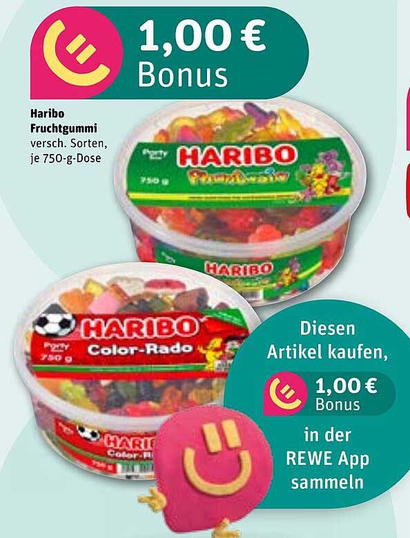 Haribo Fruchtgummi 750 g - Verschiedene Sorten