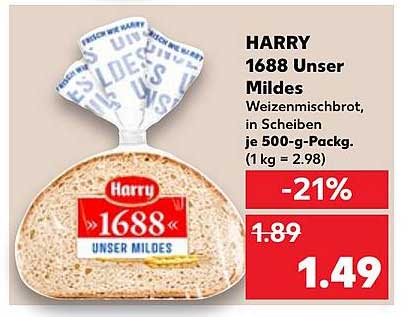 HARRY 1688 Unser Mildes Weizenmischbrot