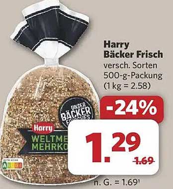 Harry Bäcker Frisch verschiedene Sorten 500-g-Packung