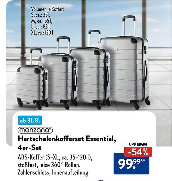 Hartschalenkofferset Essential, 4er-Set