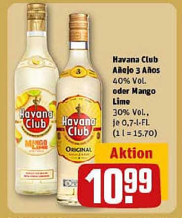 Havana Club Añejo 3 Años oder Mango Lime