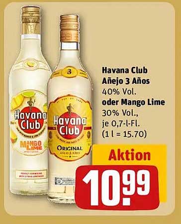Havana Club Añejo 3 Años oder Mango Lime - Aktion