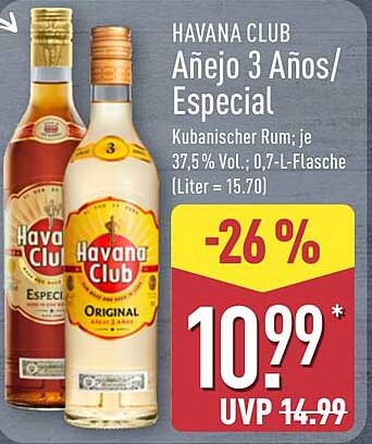 HAVANA CLUB Añejo 3 Años/Especial - 0,7-L-Flasche
