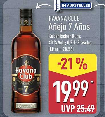HAVANA CLUB AÑEJO 7 AÑOS - Kubanischer Rum