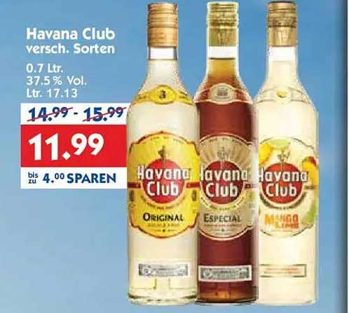 Havana Club - Verschiedene Sorten 0,7 L