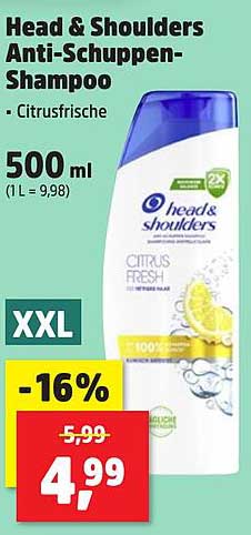Head & Shoulders Anti-Schuppen-Shampoo - Citrusfrische 500 ml
