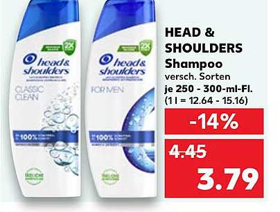 HEAD & SHOULDERS Shampoo versch. Sorten je 250-300 ml
