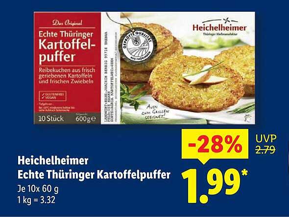 Heichelheimer Echte Thüringer Kartoffelpuffer 10 Stück