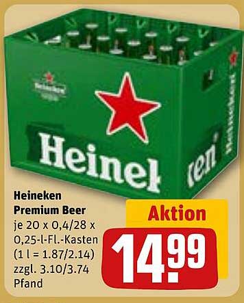 Heineken Premium Beer (Kasten, 20 x 0,25 l)