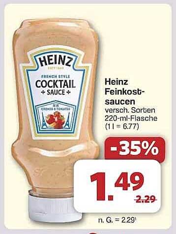 Heinz Feinkostsauce verschiedene Sorten 220-ml-Flasche