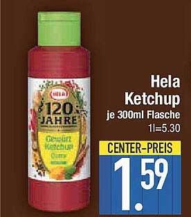 Hela Ketchup 300ml Flasche - Gewürzt Ketchup Curry