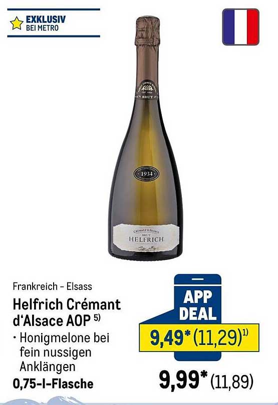 Helfrich Crémant d'Alsace AOP 0,75-l-Flasche