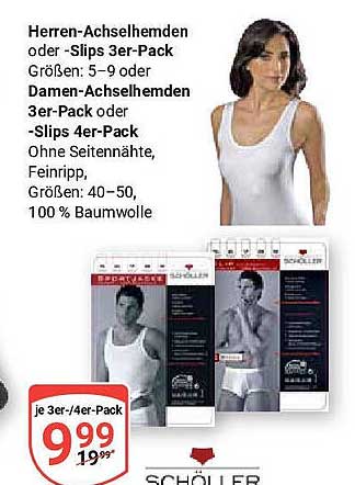 Herren-Achselhemden oder -Slips 3er-Pack