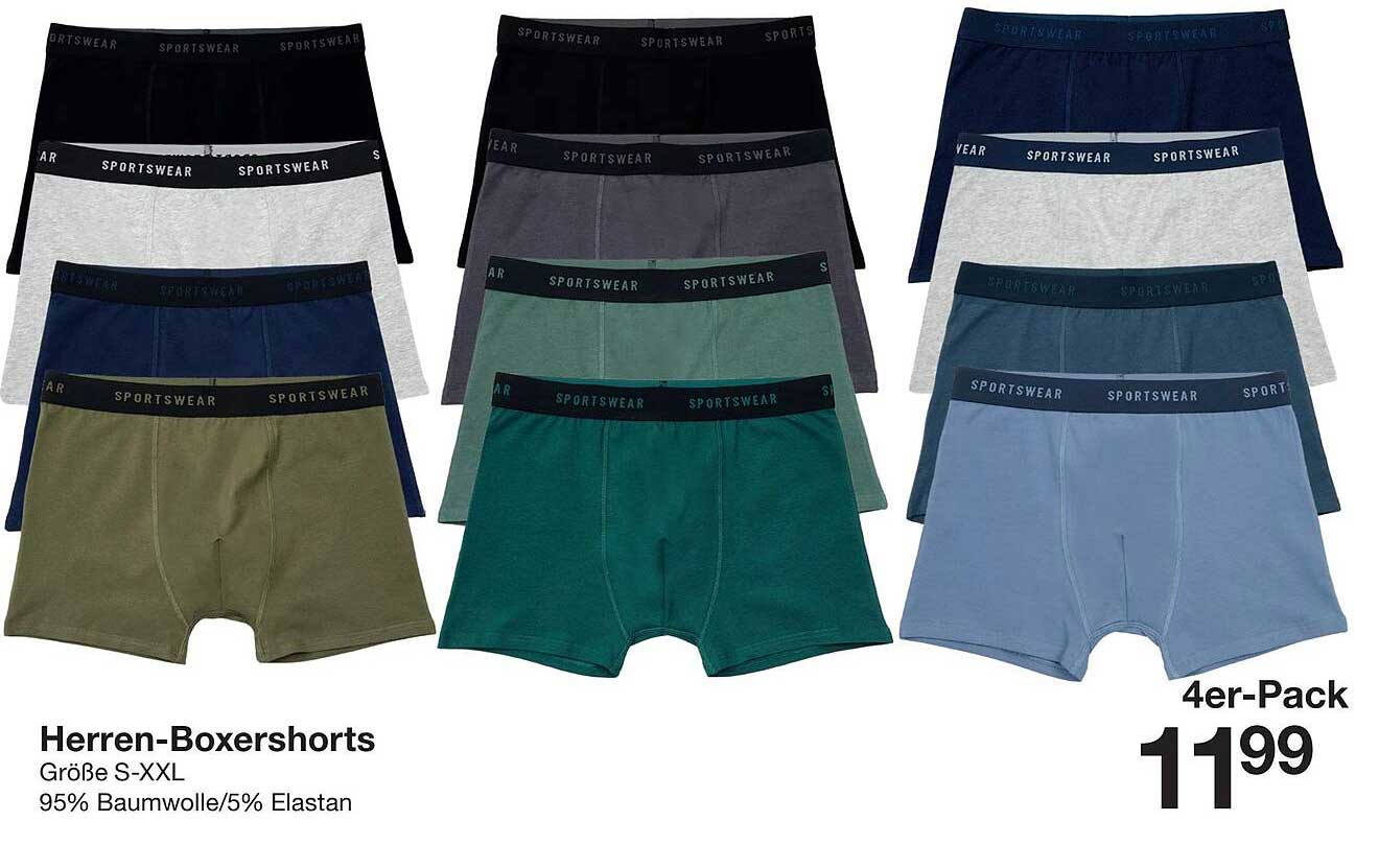 Herren-Boxershorts im 4er-Pack