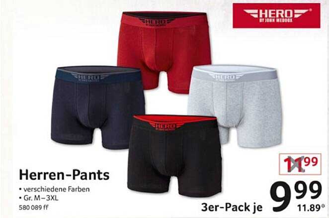 Herren-Pants 3er-Pack von HERO