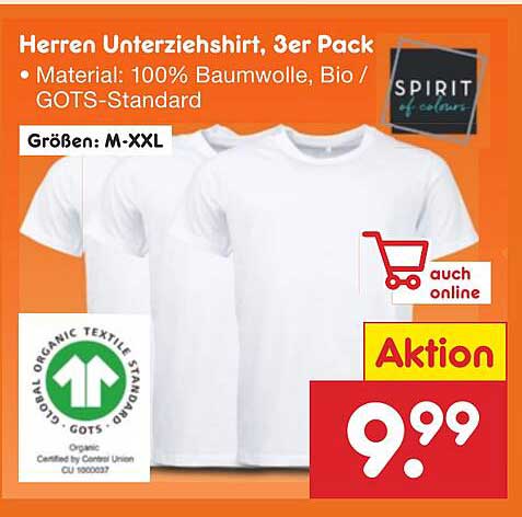 Herren Unterziehshirt, 3er Pack