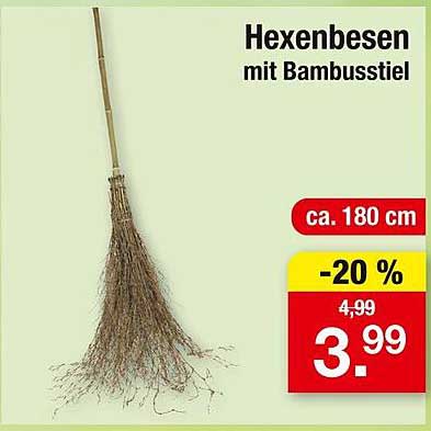 Hexenbesen mit Bambusstiel